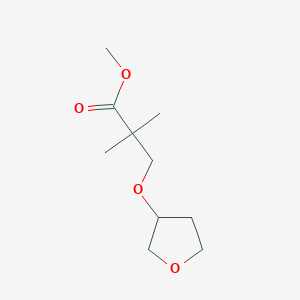 molecular formula C10H18O4 B8591151 Dimethyl-3-(tetrahydro-furan-3-yloxy)-propionic acid methyl ester 