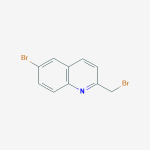 molecular formula C10H7Br2N B8591276 6-Bromo-2-(bromomethyl)quinoline 