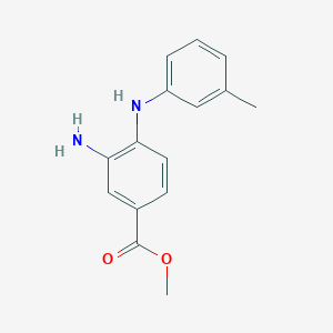 molecular formula C15H16N2O2 B8591308 Methyl 3-amino-4-(m-tolylamino)benzoate 