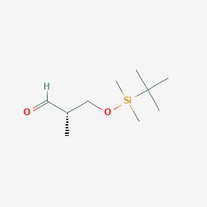 molecular formula C10H22O2Si B8591458 (S)-2-(tert-Butyldimethylsiloxymethyl)propanal 