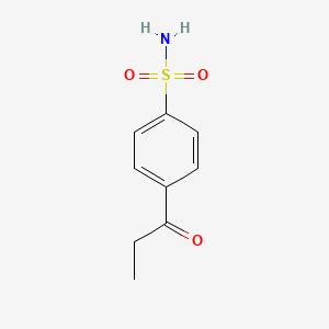 molecular formula C9H11NO3S B8591518 4-Propionylbenzenesulfonamide 