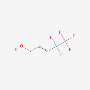 molecular formula C5H5F5O B8591540 4,4,5,5,5-Pentafluoropent-2-en-l-ol 