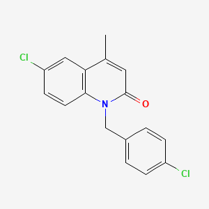 6-Chloro-1-[(4-chlorophenyl)methyl]-4-methylquinolin-2(1H)-one