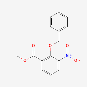 molecular formula C15H13NO5 B8591779 Methyl 2-(benzyloxy)-3-nitrobenzoate 