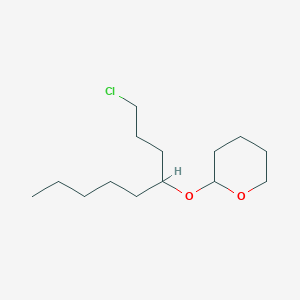 molecular formula C14H27ClO2 B8591814 1-Chloro-4-(2-tetrahydropyranyloxy)nonane CAS No. 54460-20-7