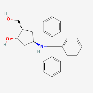 (1S,2S,4R)-2-(hydroxymethyl)-4-(tritylamino)cyclopentan-1-ol