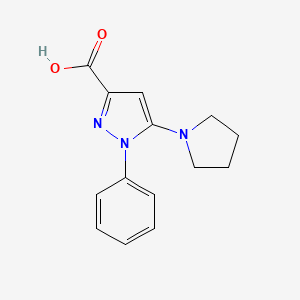 1-Phenyl-5-pyrrolidin-1-yl-1H-pyrazole-3-carboxylic acid