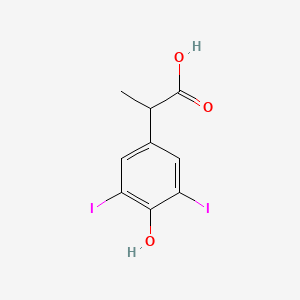 molecular formula C9H8I2O3 B8591845 3,5-Diiodo-4-hydroxyphenypropionic acid 