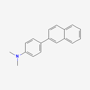 molecular formula C18H17N B8592073 Benzenamine,N,N-dimethyl-4-(2-naphthalenyl)- 