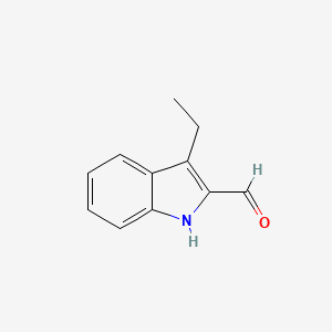 molecular formula C11H11NO B8592081 3-Ethyl-2-indolecarbaldehyde 
