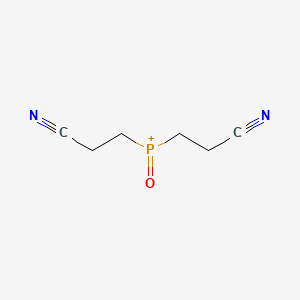 molecular formula C6H8N2OP+ B8592090 Propanenitrile, 3,3'-phosphinylidenebis- CAS No. 5964-09-0