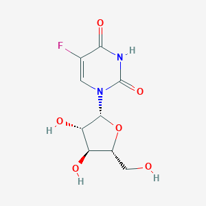 molecular formula C9H11FN2O6 B085921 1-beta-D-Arabinofuranosyl-5-fluoro-(1H,3H)-pyrimidine-2,4-dione CAS No. 131-06-6