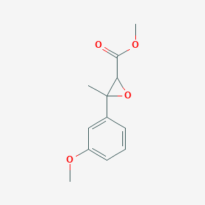 molecular formula C12H14O4 B8592169 Methyl 3-(3-methoxyphenyl)-3-methyloxirane-2-carboxylate 