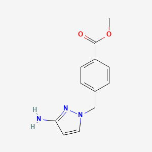 molecular formula C12H13N3O2 B8592214 Methyl 4-[(3-amino-1H-pyrazol-1-yl)methyl]benzoate CAS No. 1003012-19-8