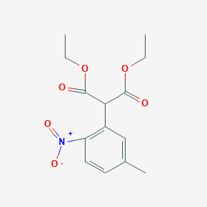 molecular formula C14H17NO6 B8592218 Diethyl 2-(5-methyl-2-nitrophenyl)malonate 