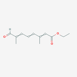 molecular formula C12H16O3 B8592474 Ethyl 3,7-dimethyl-8-oxoocta-2,4,6-trienoate CAS No. 63826-41-5