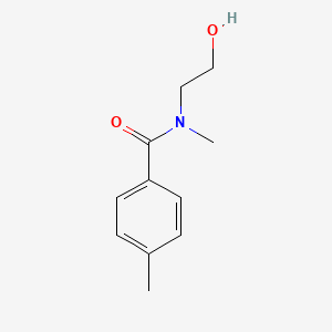molecular formula C11H15NO2 B8592508 N-methyl-N-(2-hydroxyethyl)-p-toluamide 