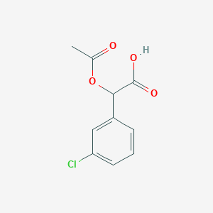 molecular formula C10H9ClO4 B8592666 Acetoxy(3-chlorophenyl)acetic acid 
