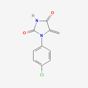 molecular formula C10H7ClN2O2 B8592717 1-(4-Chlorophenyl)-5-methylideneimidazolidine-2,4-dione CAS No. 57647-69-5