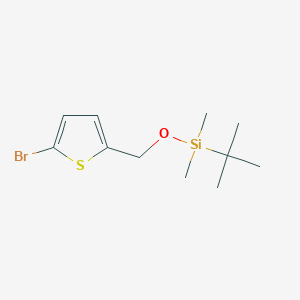 molecular formula C11H19BrOSSi B8592740 Silane, [(5-bromo-2-thienyl)methoxy](1,1-dimethylethyl)dimethyl- CAS No. 88139-90-6