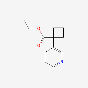 molecular formula C12H15NO2 B8592826 Ethyl 1-pyridin-3-ylcyclobutane-1-carboxylate 