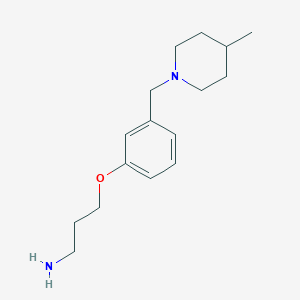 3-{3-[(4-Methylpiperidin-1-yl)methyl]phenoxy}propan-1-amine