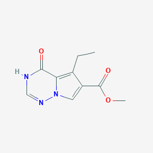 molecular formula C10H11N3O3 B8593088 Methyl5-ethyl-4-oxo-1,4-dihydropyrrolo[2,1-f][1,2,4]triazine-6-carboxylate CAS No. 714971-30-9