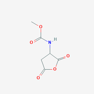 molecular formula C6H7NO5 B8593092 methyl N-[(3R)-2,5-dioxooxolan-3-yl]carbamate 
