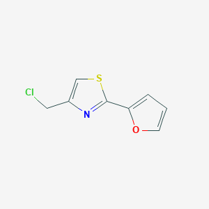 molecular formula C8H6ClNOS B085931 4-(Chloromethyl)-2-(2-furyl)-1,3-thiazole CAS No. 13386-49-7