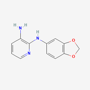molecular formula C12H11N3O2 B8593226 N2-(benzo[d][1,3]dioxol-5-yl)pyridine-2,3-diamine 