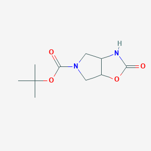 molecular formula C10H16N2O4 B8593293 Rac-tert-butyl (3ar,6as)-2-oxo-hexahydro-2h-pyrrolo[3,4-d][1,3]oxazole-5-carboxylate, cis 