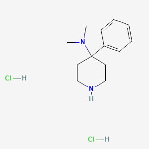 molecular formula C13H22Cl2N2 B8593330 N,N-dimethyl-4-phenylpiperidin-4-amine dihydrochloride 