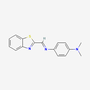 molecular formula C16H15N3S B8593349 4-{(E)-[(1,3-Benzothiazol-2-yl)methylidene]amino}-N,N-dimethylaniline CAS No. 52688-57-0