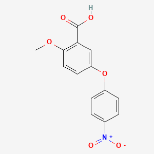 2-Methoxy-5-(4-nitrophenoxy)benzoic acid