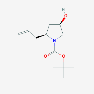 molecular formula C12H21NO3 B8593574 tert-butyl (2S,4R)-2-allyl-4-hydroxypyrrolidine-1-carboxylate 