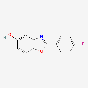 molecular formula C13H8FNO2 B8593577 2-(4-Fluorophenyl)benzoxazol-5-ol 