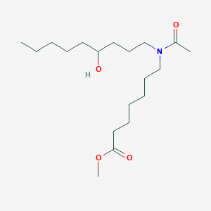 molecular formula C19H37NO4 B8593592 Methyl 7-[acetyl(4-hydroxynonyl)amino]heptanoate CAS No. 54460-29-6
