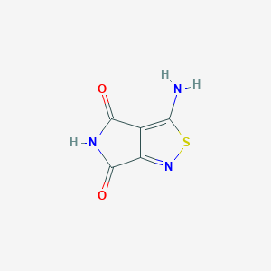 molecular formula C5H3N3O2S B8593665 5-Aminoisothiazole-3,4-dicarboximide 