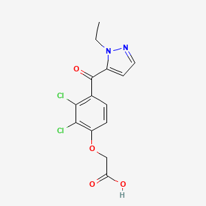 [2,3-Dichloro-4-(1-ethyl-1H-pyrazole-5-carbonyl)phenoxy]acetic acid