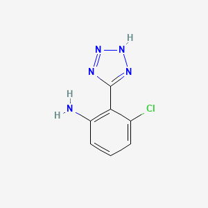 molecular formula C7H6ClN5 B8593814 3-chloro-2-(1H-tetrazol-5-yl)aniline 