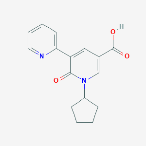 1-Cyclopentyl-6-oxo-5-(pyridin-2-yl)-1,6-dihydropyridine-3-carboxylic acid