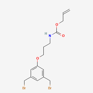 molecular formula C15H19Br2NO3 B8594150 prop-2-enyl N-[3-[3,5-bis(bromomethyl)phenoxy]propyl]carbamate 