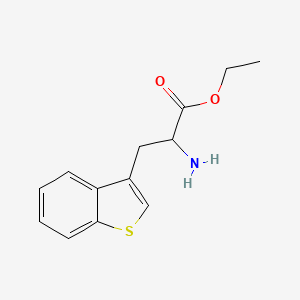 molecular formula C13H15NO2S B8594334 Ethyl 2-amino-3-(benzo[b]thiophen-3-yl)propanoate 