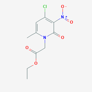 molecular formula C10H11ClN2O5 B8594401 ethyl 2-(4-chloro-6-methyl-3-nitro-2-oxopyridin-1-yl)acetate 