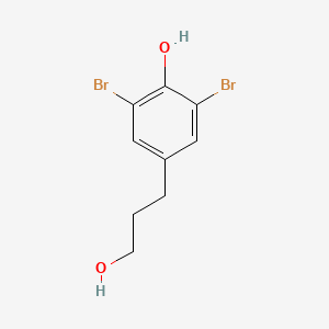 molecular formula C9H10Br2O2 B8594452 2,6-Dibromo-4-(3-hydroxy-propyl)-phenol 