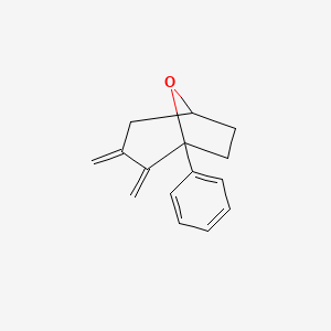 molecular formula C15H16O B8594693 2,3-Dimethylene-1-phenyl-8-oxa-bicyclo[3.2.1]octane CAS No. 832743-87-0