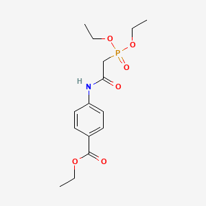 molecular formula C15H22NO6P B8594723 Ethyl 4-[2-(diethoxyphosphoryl)acetamido]benzoate CAS No. 95269-21-9