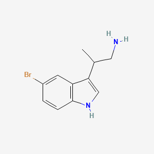 molecular formula C11H13BrN2 B8594726 5-Bromo-beta-methyl-1H-indole-3-ethanamine 