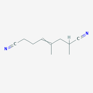 molecular formula C10H14N2 B8594862 2,4-Dimethyloct-4-enedinitrile CAS No. 62751-19-3