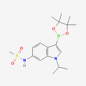 N-(1-Isopropyl-3-(4,4,5,5-tetramethyl-1,3,2-dioxaborolan-2-yl)-1H-indol-6-yl)methanesulfonamide